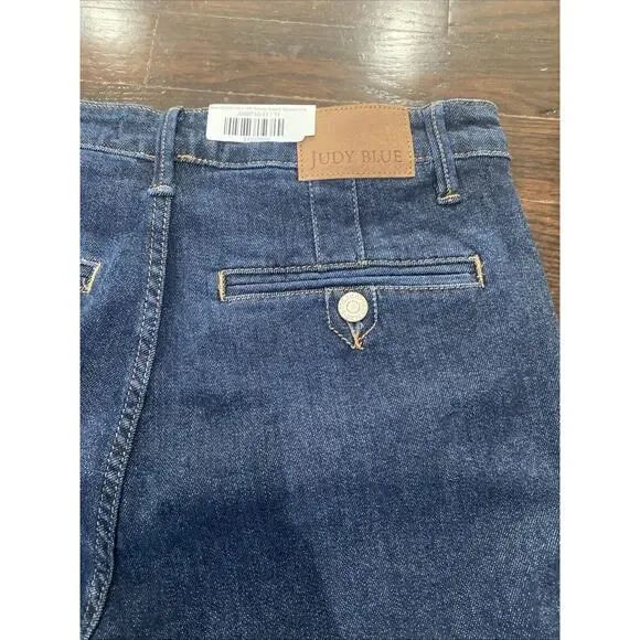 NWT! Judy Blue Curvy High Waist Tummy Control Tailored Crop Jeans 11/30 Wide Leg - Picture 6 of 8